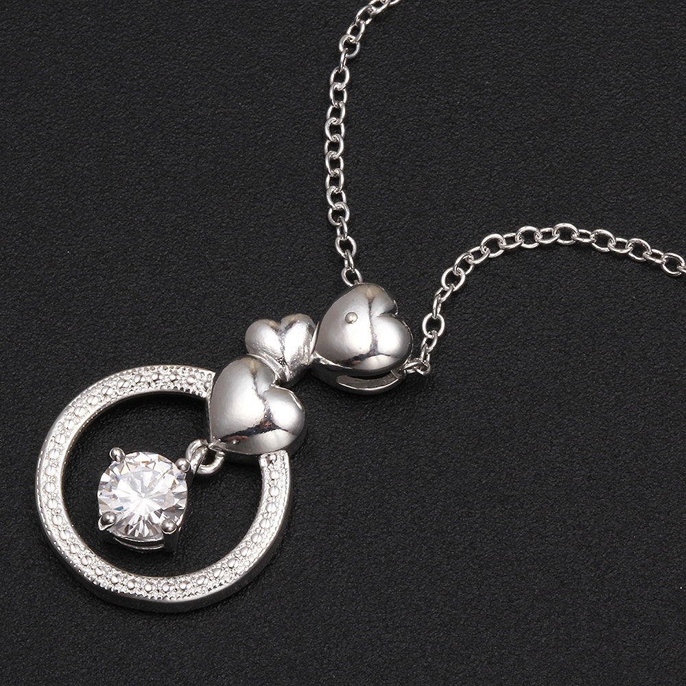 Dangling Hearts Swarovski Pendant Necklace, Necklaces, Golden NYC Jewelry, Golden NYC Jewelry jewelryjewelry deals, swarovski crystal jewelry, groupon jewelry,, jewelry for mom, 