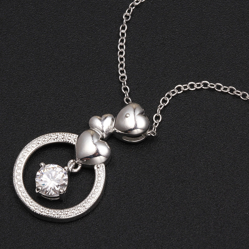 Dangling Hearts Swarovski Pendant Necklace, Necklaces, Golden NYC Jewelry, Golden NYC Jewelry jewelryjewelry deals, swarovski crystal jewelry, groupon jewelry,, jewelry for mom, 