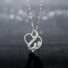 Intertwined Hearts Necklace with Austrian Elements in 18K White Gold