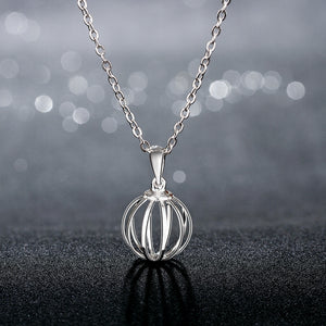 Beach Ball Necklace in 18K White Gold Plated