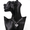Heart with Children Necklace in 18K White Gold Plated