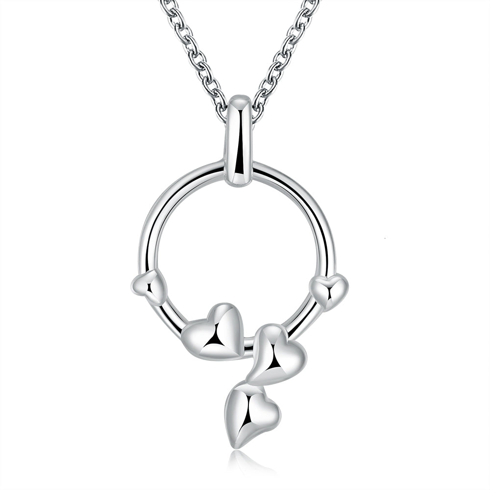 Connecting Hearts Necklace in 18K White Gold Plated, Necklace, Golden NYC Jewelry, Golden NYC Jewelry jewelryjewelry deals, swarovski crystal jewelry, groupon jewelry,, jewelry for mom,