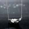 Leaf Necklace in 18K White Gold Plated