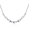 Triple Heart Necklace in 18K White Gold Plated