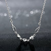 Triple Heart Necklace in 18K White Gold Plated