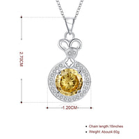 Citrine Yellow Necklace in 18K White Gold Plated, Necklace, Golden NYC Jewelry, Golden NYC Jewelry jewelryjewelry deals, swarovski crystal jewelry, groupon jewelry,, jewelry for mom,