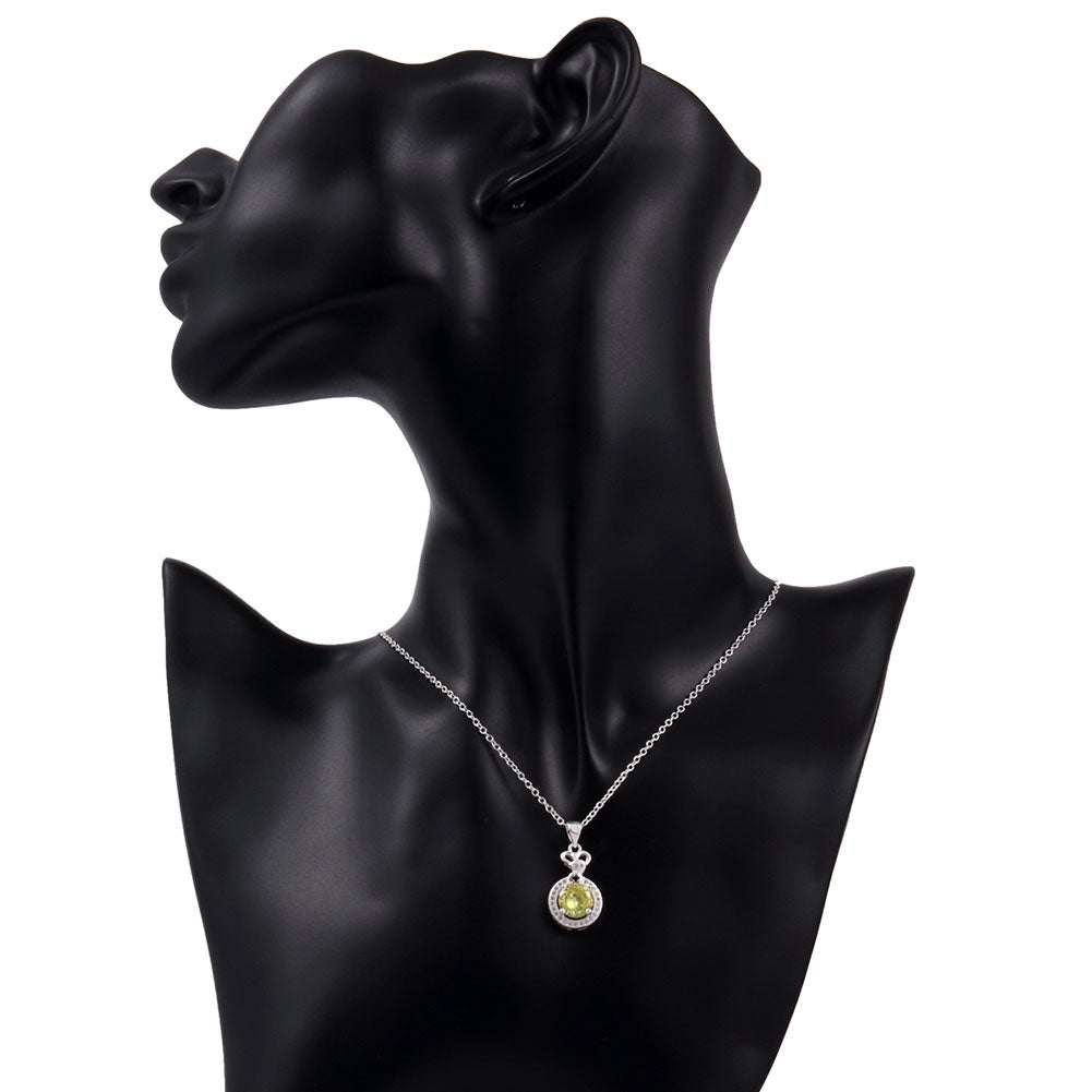 Citrine Yellow Necklace in 18K White Gold Plated, Necklace, Golden NYC Jewelry, Golden NYC Jewelry jewelryjewelry deals, swarovski crystal jewelry, groupon jewelry,, jewelry for mom,