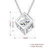 Rubix Cubed Necklace in 18K White Gold Plated