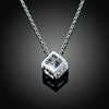 Rubix Cubed Necklace in 18K White Gold Plated
