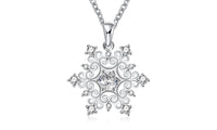 18K White Gold Plated Swarovski Elements Snowflake Necklace, , Golden NYC Jewelry, Golden NYC Jewelry jewelryjewelry deals, swarovski crystal jewelry, groupon jewelry,, jewelry for mom,