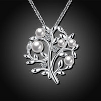 My Family Fresh Water Pearl Necklace in 18K White Gold Plated