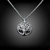 Tree of Life Necklace in 18K White Gold Plated
