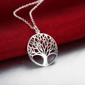 Tree of Life Necklace in 18K White Gold Plated