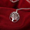 Tree of Life Necklace in 18K White Gold Plated