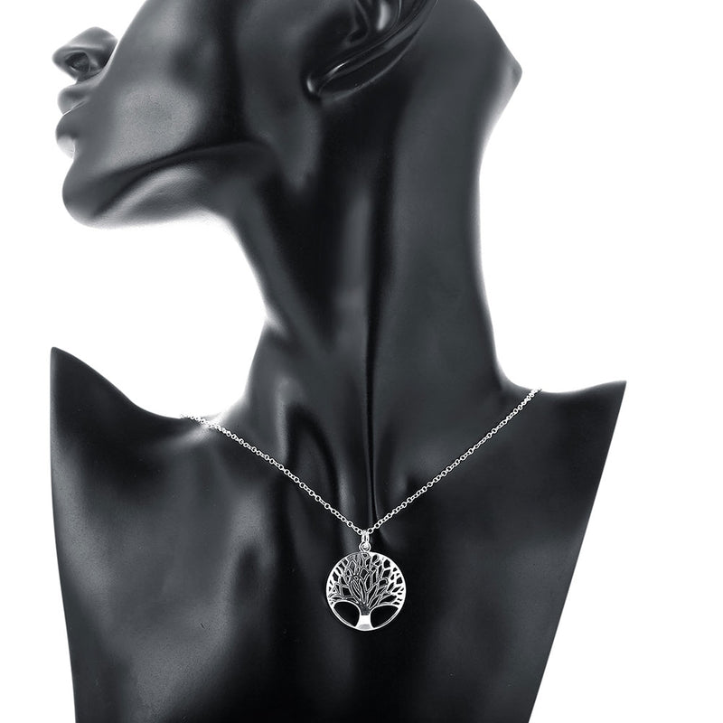 Tree of Life Necklace in 18K White Gold Plated