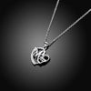 Mom Inscribed Heart Shaped Pendant With Swarovski Elements