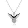 Guradian Angel Necklace in 18K White Gold Plated