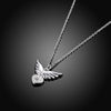 Guradian Angel Necklace in 18K White Gold Plated