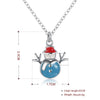 Snowman Christmas Inspired Necklace in 18K White Gold Plated