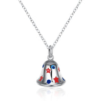 Bell Christmas Inspired Necklace in 18K White Gold Plated, Necklace, Golden NYC Jewelry, Golden NYC Jewelry jewelryjewelry deals, swarovski crystal jewelry, groupon jewelry,, jewelry for mom,