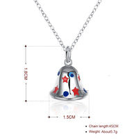 Bell Christmas Inspired Necklace in 18K White Gold Plated, Necklace, Golden NYC Jewelry, Golden NYC Jewelry jewelryjewelry deals, swarovski crystal jewelry, groupon jewelry,, jewelry for mom,