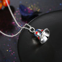 Bell Christmas Inspired Necklace in 18K White Gold Plated, Necklace, Golden NYC Jewelry, Golden NYC Jewelry jewelryjewelry deals, swarovski crystal jewelry, groupon jewelry,, jewelry for mom,