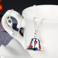 Bell Christmas Inspired Necklace in 18K White Gold Plated, Necklace, Golden NYC Jewelry, Golden NYC Jewelry jewelryjewelry deals, swarovski crystal jewelry, groupon jewelry,, jewelry for mom,