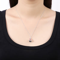Bell Christmas Inspired Necklace in 18K White Gold Plated, Necklace, Golden NYC Jewelry, Golden NYC Jewelry jewelryjewelry deals, swarovski crystal jewelry, groupon jewelry,, jewelry for mom,