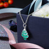 Tree Christmas Inspired Necklace in 18K White Gold Plated
