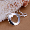 Missing Heart Necklace in 18K White Gold Plated