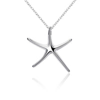 Starfish Necklace in 18K White Gold Plated