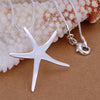 Starfish Necklace in 18K White Gold Plated