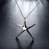 Starfish Necklace in 18K White Gold Plated