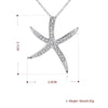 Starfish Pave Necklace in 18K White Gold Plated