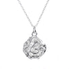 Seashell Coral Necklace in 18K White Gold Plated