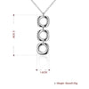 Triple Drop Necklace in 18K White Gold Plated