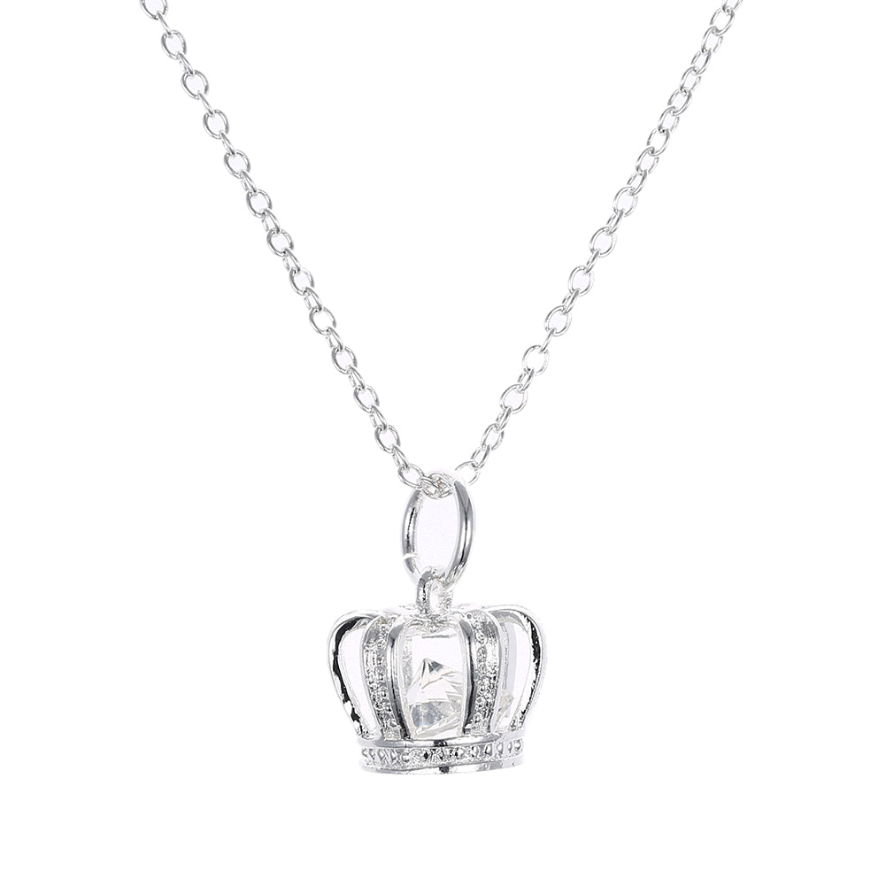 Crown Necklace in 18K White Gold Plated, Necklace, Golden NYC Jewelry, Golden NYC Jewelry jewelryjewelry deals, swarovski crystal jewelry, groupon jewelry,, jewelry for mom,
