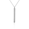 Rectangle Drop Necklace in 18K White Gold Plated