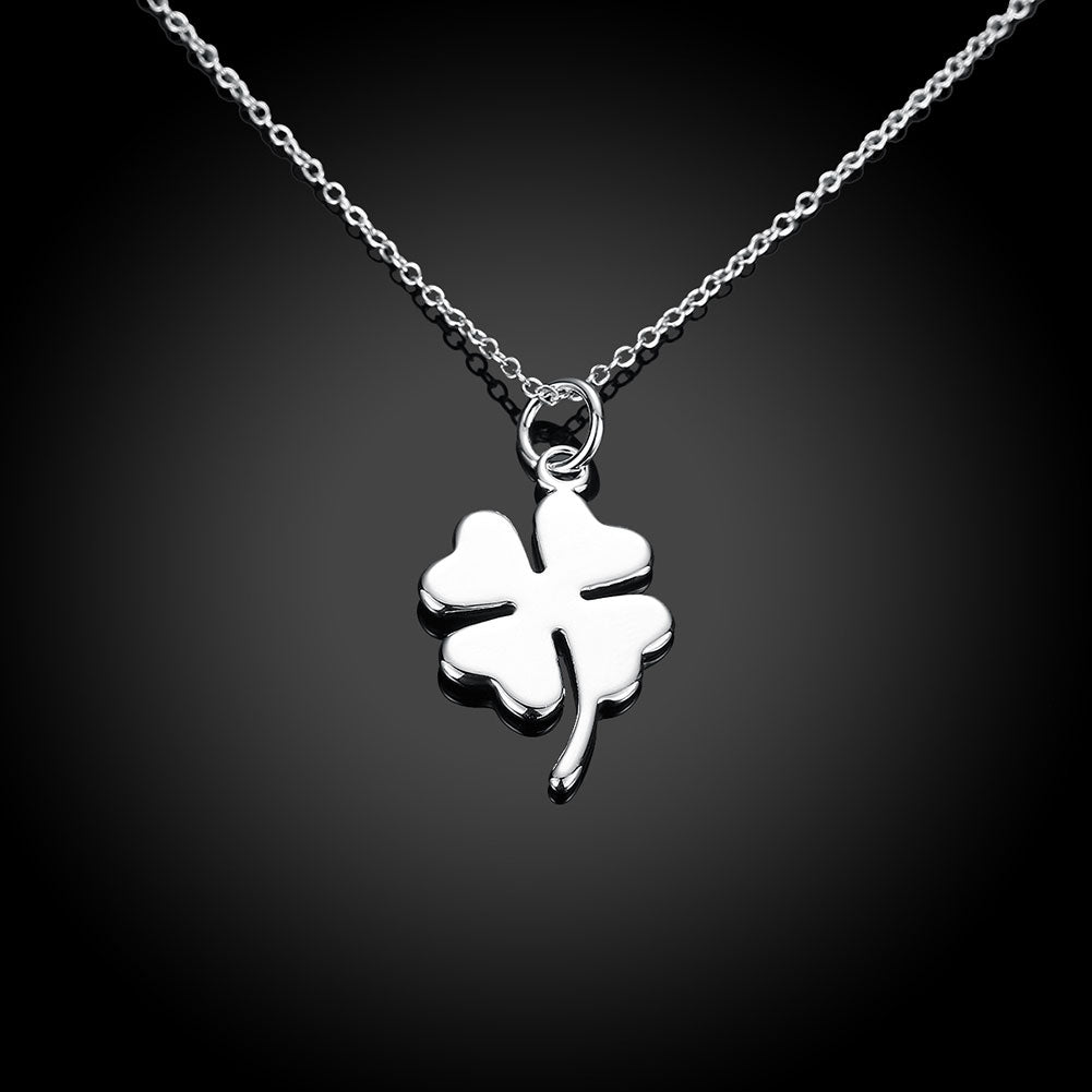 Clover Necklace in 18K White Gold Plated, Necklace, Golden NYC Jewelry, Golden NYC Jewelry jewelryjewelry deals, swarovski crystal jewelry, groupon jewelry,, jewelry for mom,