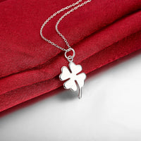 Clover Necklace in 18K White Gold Plated, Necklace, Golden NYC Jewelry, Golden NYC Jewelry jewelryjewelry deals, swarovski crystal jewelry, groupon jewelry,, jewelry for mom,