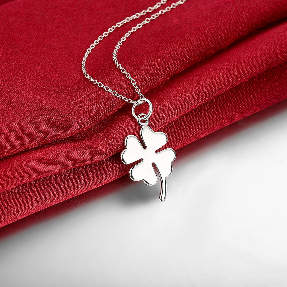 Clover Necklace in 18K White Gold Plated, Necklace, Golden NYC Jewelry, Golden NYC Jewelry jewelryjewelry deals, swarovski crystal jewelry, groupon jewelry,, jewelry for mom,