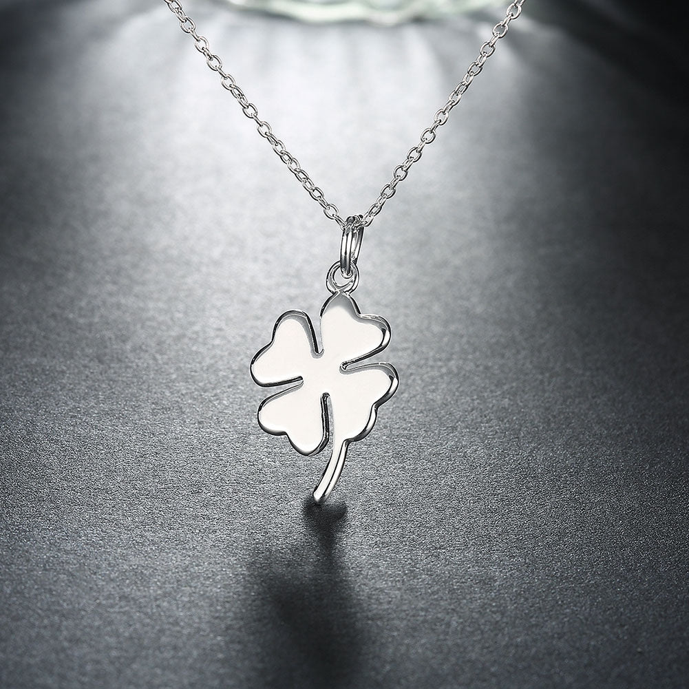 Clover Necklace in 18K White Gold Plated, Necklace, Golden NYC Jewelry, Golden NYC Jewelry jewelryjewelry deals, swarovski crystal jewelry, groupon jewelry,, jewelry for mom,