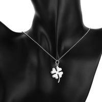 Clover Necklace in 18K White Gold Plated, Necklace, Golden NYC Jewelry, Golden NYC Jewelry jewelryjewelry deals, swarovski crystal jewelry, groupon jewelry,, jewelry for mom,