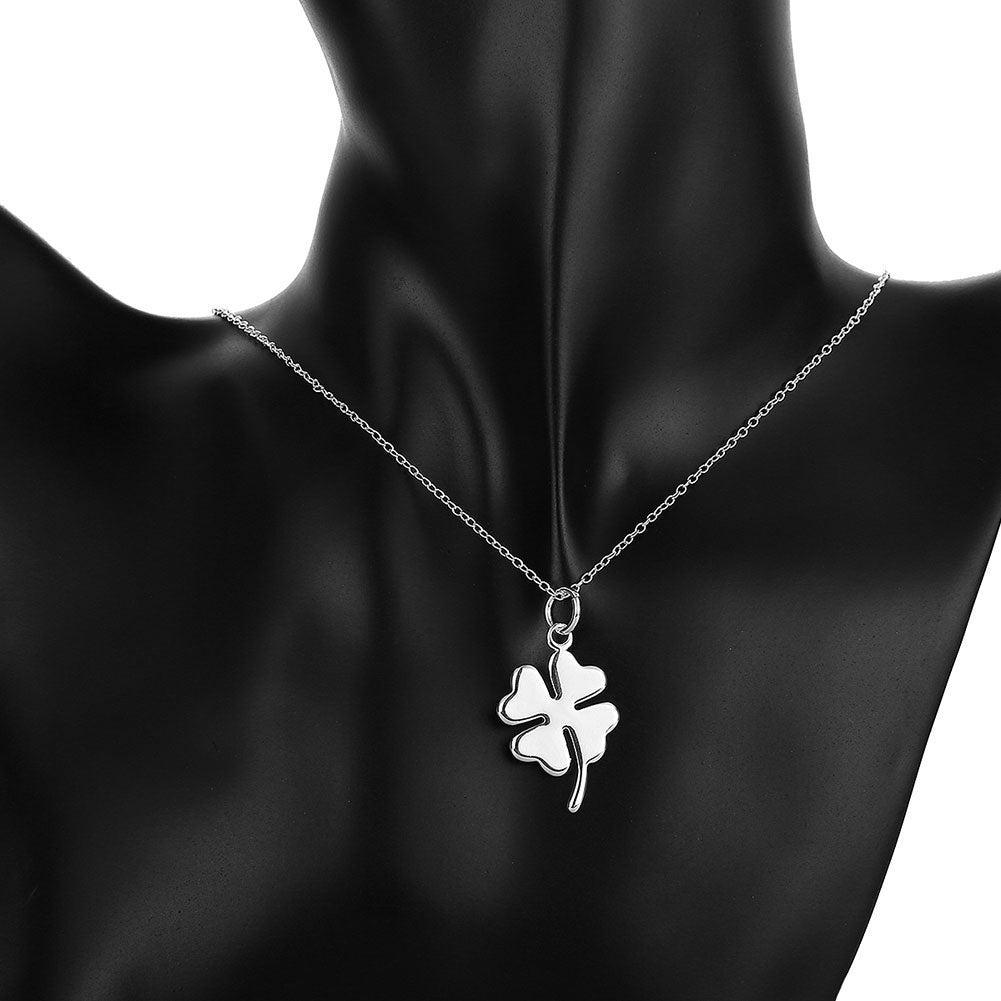 Clover Necklace in 18K White Gold Plated, Necklace, Golden NYC Jewelry, Golden NYC Jewelry jewelryjewelry deals, swarovski crystal jewelry, groupon jewelry,, jewelry for mom,