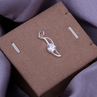 Drop Necklace in 18K White Gold Plated