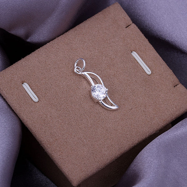 Drop Necklace in 18K White Gold Plated