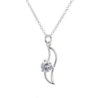 Drop Necklace in 18K White Gold Plated