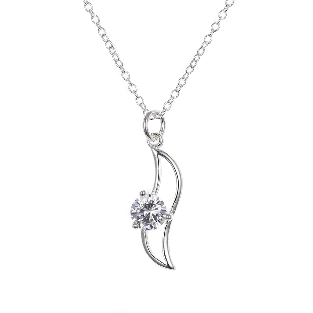 Drop Necklace in 18K White Gold Plated