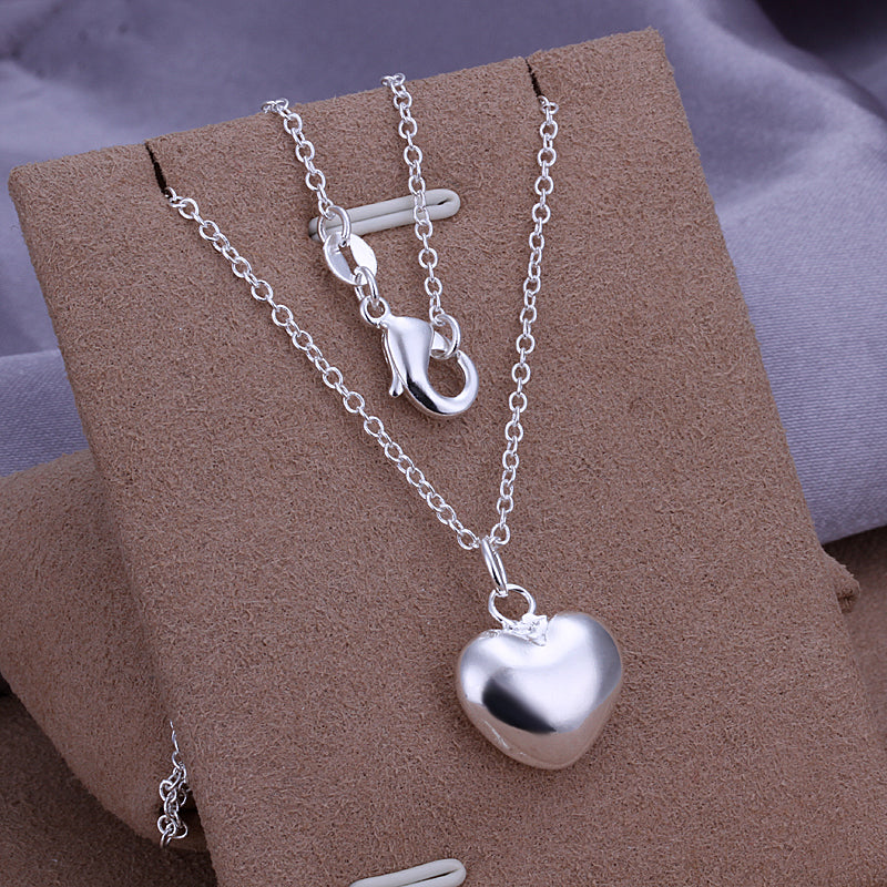 Bubble Heart Necklace in 18K White Gold Plated, Necklace, Golden NYC Jewelry, Golden NYC Jewelry jewelryjewelry deals, swarovski crystal jewelry, groupon jewelry,, jewelry for mom,
