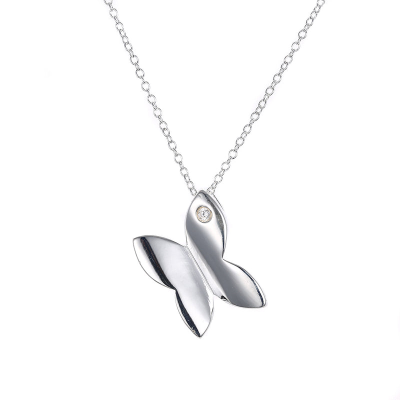 Butterfly Necklace in 18K White Gold Plated, Necklace, Golden NYC Jewelry, Golden NYC Jewelry jewelryjewelry deals, swarovski crystal jewelry, groupon jewelry,, jewelry for mom,